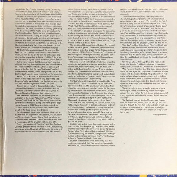 The Dave Brubeck Quartet Featuring Paul Desmond - Stardust - LP