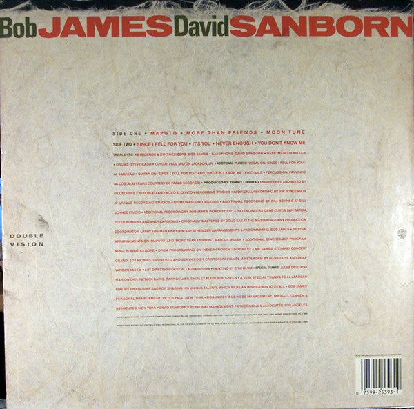 Bob James, David Sanborn - Double Vision - LP