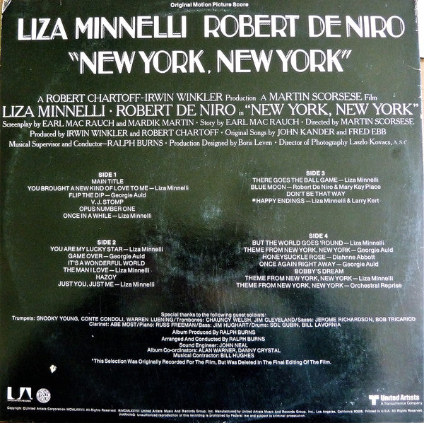Liza Minnelli • Robert De Niro - New York, New York (Original Motion Picture Score) - LP