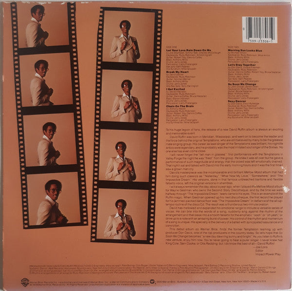David Ruffin - So Soon We Change - LP