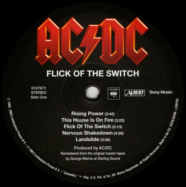AC/DC - Flick Of The Switch - LP