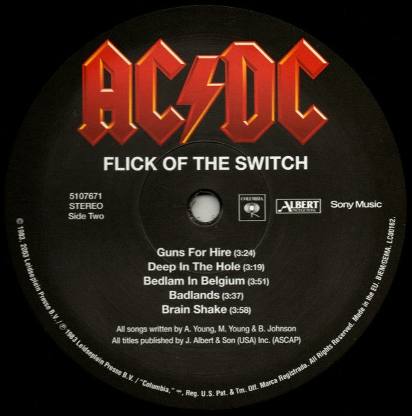 AC/DC - Flick Of The Switch - LP