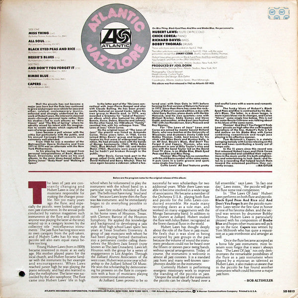 Hubert Laws - The Laws Of Jazz - LP