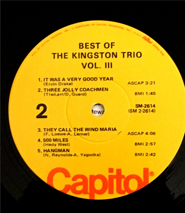 The Kingston Trio* - Best Of The Kingston Trio, Vol. III - LP