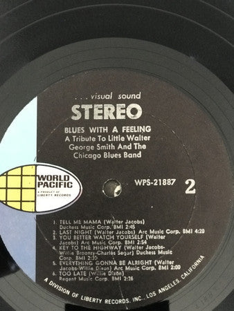 George Smith (4) & The Chicago Blues Band - Blues With A Feeling (A Tribute To Little Walter) - LP