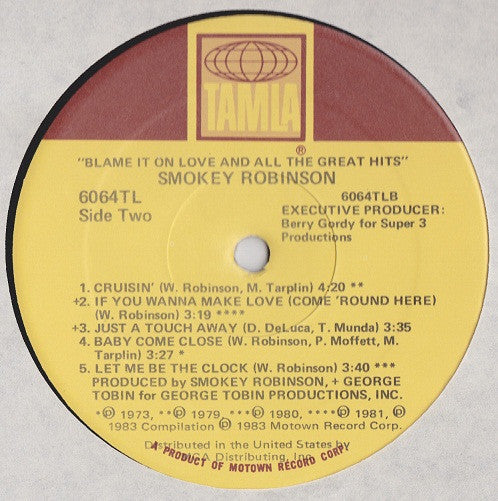 Smokey Robinson - Blame It On Love & All The Great Hits - LP