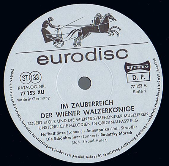 Robert Stolz, Wiener Symphoniker - Im Zauberreich Der Wiener Walzerkönige - LP