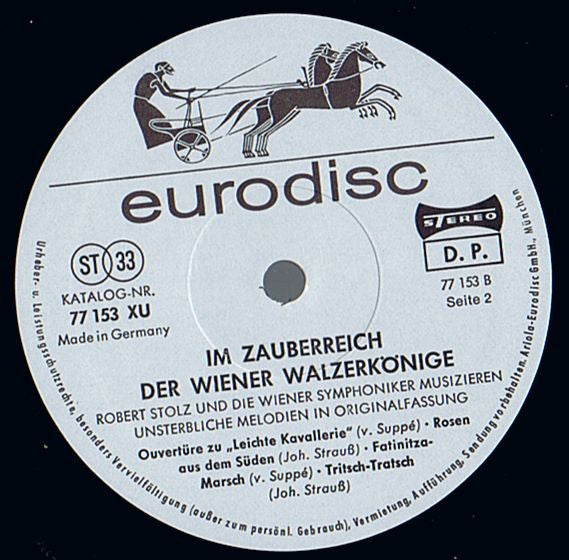 Robert Stolz, Wiener Symphoniker - Im Zauberreich Der Wiener Walzerkönige - LP