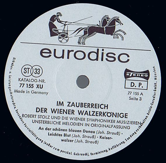 Robert Stolz, Wiener Symphoniker - Im Zauberreich Der Wiener Walzerkönige - LP