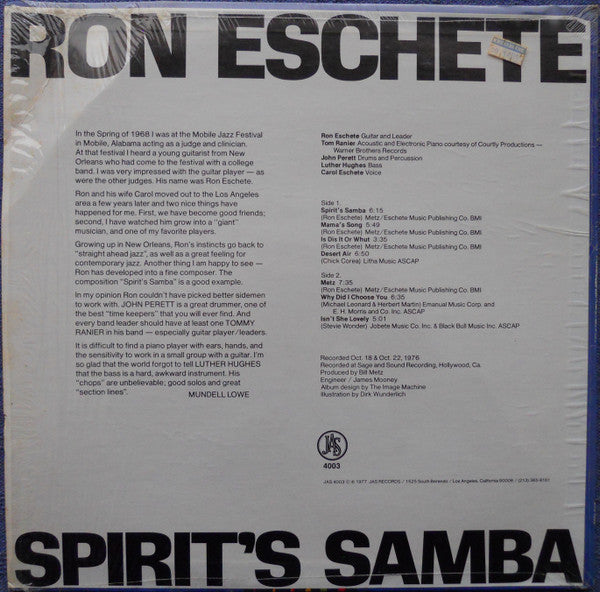 Ron Eschete* - Spirit's Samba - LP