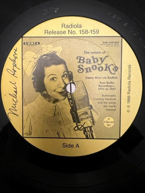Fanny Brice - The Return Of Baby Snooks (Fanny Brice On Radio!) Rare Recordings 1935 To 1947 - LP