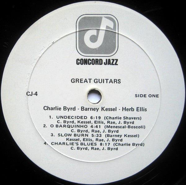 Great Guitars* - Charlie Byrd / Barney Kessel / Herb Ellis - Great Guitars - LP