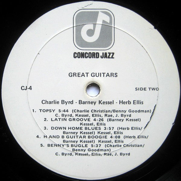 Great Guitars* - Charlie Byrd / Barney Kessel / Herb Ellis - Great Guitars - LP