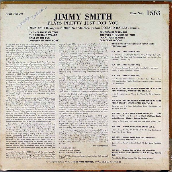 Jimmy Smith - Plays Pretty Just For You
