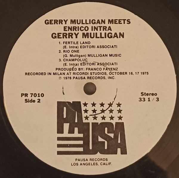 Gerry Mulligan Meets Enrico Intra - Gerry Mulligan Meets Enrico Intra - LP