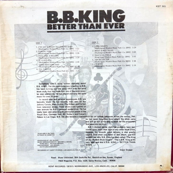 B.B. King - Better Than Ever - LP