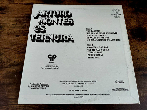 Arturo Montes Y Ternura - Arturo Montes Es Ternura - LP