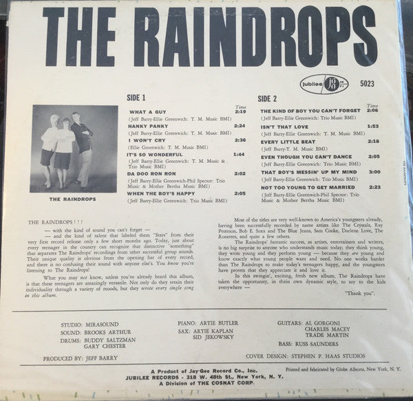 The Raindrops - The Raindrops - LP