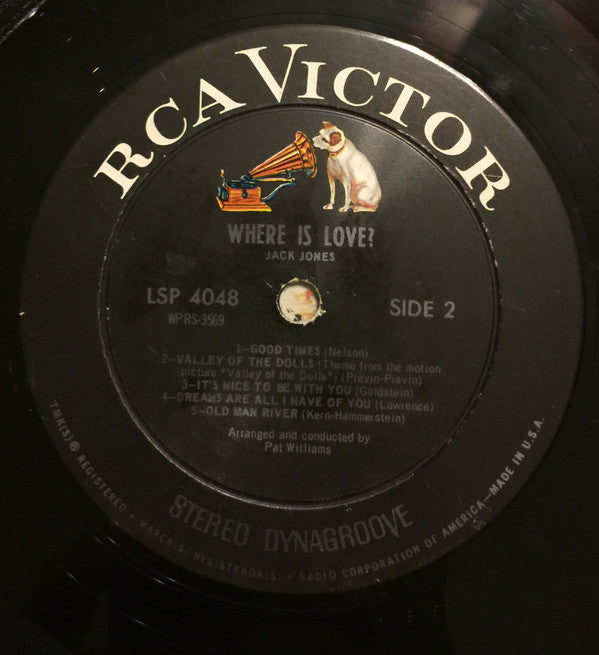 Jack Jones - Where Is Love? - LP