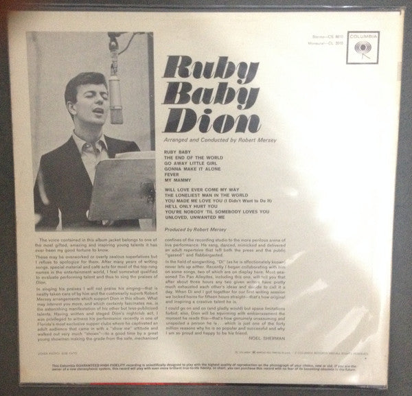 Dion  - Ruby Baby - LP