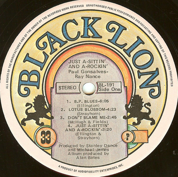Paul Gonsalves, Ray Nance - Just A-sittin' And A-rockin' - LP