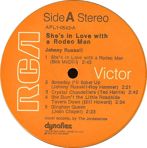 Johnny Russell  - She's In Love With A Rodeo Man - LP