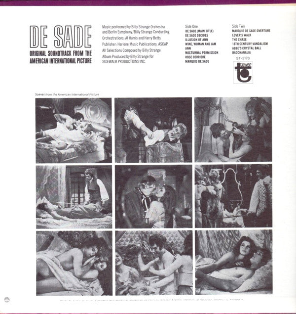 Billy Strange Orchestra - De Sade - LP