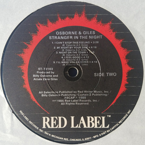 Osborne & Giles - Stranger In The Night - LP