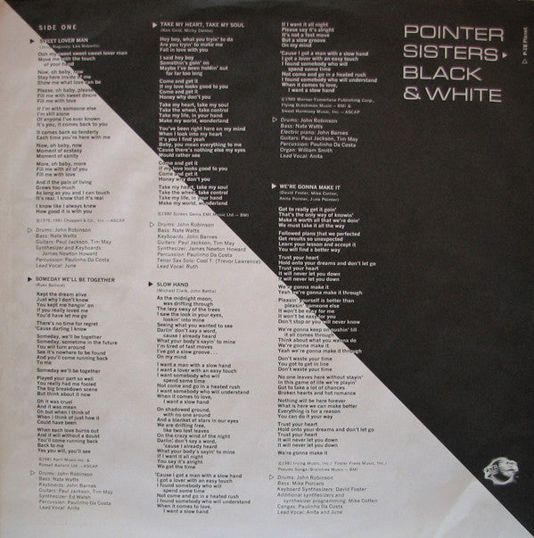 Pointer Sisters - Black & White - LP