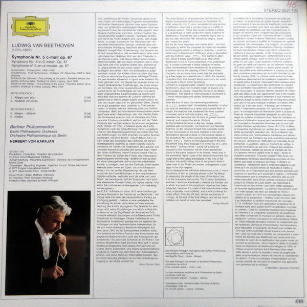 Beethoven* - Berliner Philharmoniker, Herbert von Karajan - Symphonie Nr. 5 - LP