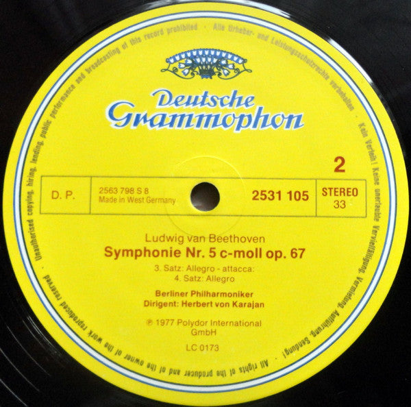 Beethoven* - Berliner Philharmoniker, Herbert von Karajan - Symphonie Nr. 5 - LP