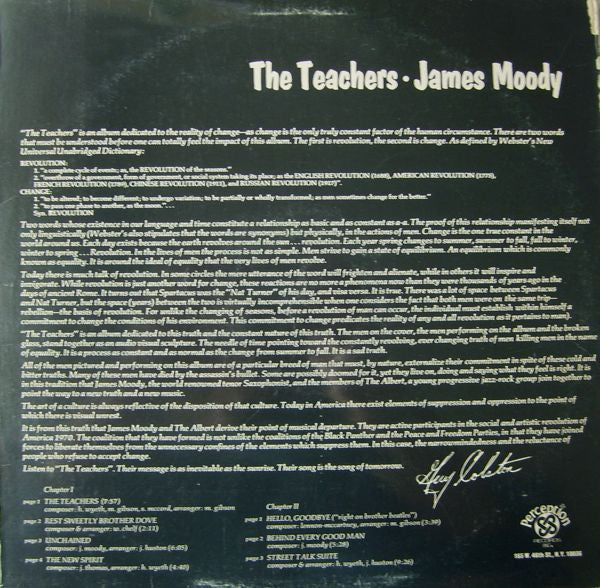 James Moody - The Teachers - LP