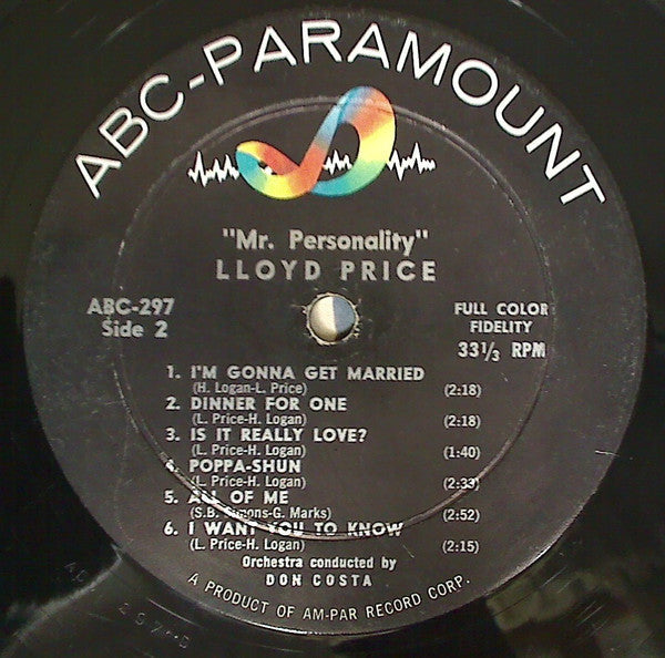 Lloyd Price - Mr. "Personality" - LP