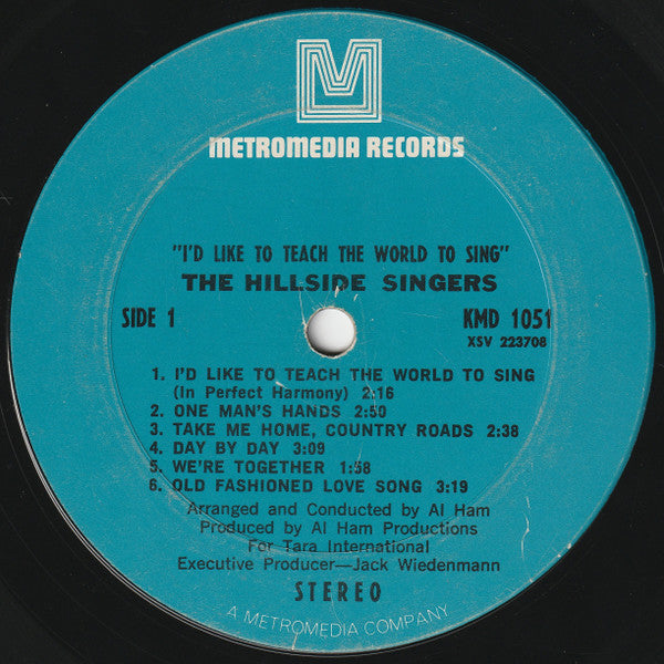 The Hillside Singers - I'd Like To Teach The World To Sing - LP