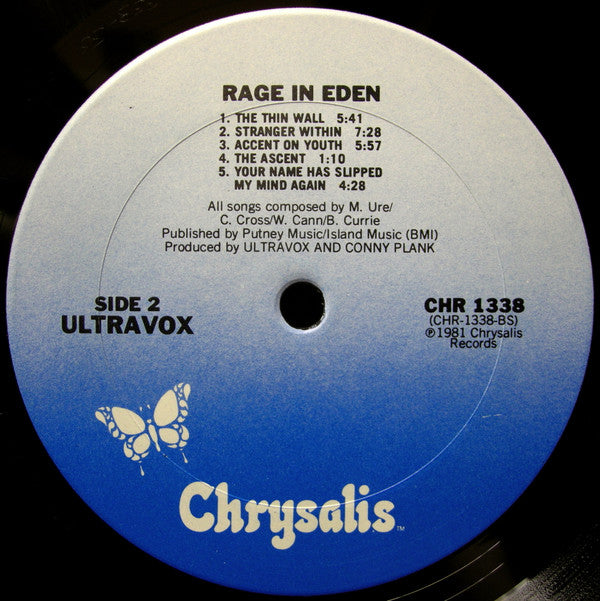 Ultravox - Rage In Eden - LP
