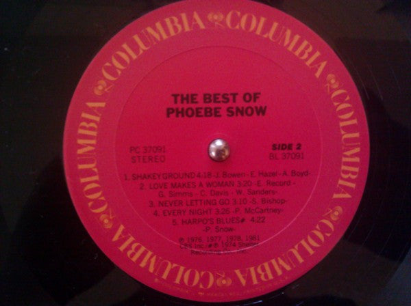 Phoebe Snow - The Best Of Phoebe Snow - LP