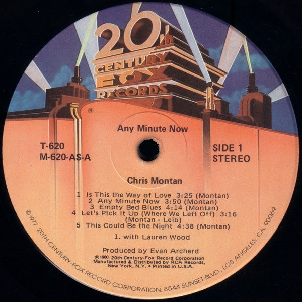 Chris Montan - Any Minute Now - LP