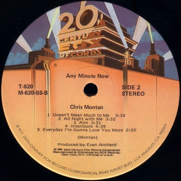 Chris Montan - Any Minute Now - LP