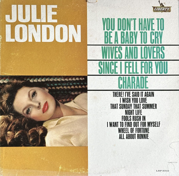 Julie London - You Don't Have To Be A Baby To Cry / Wives And Lovers - LP