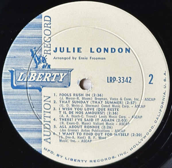 Julie London - You Don't Have To Be A Baby To Cry / Wives And Lovers - LP