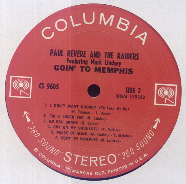 Paul Revere & The Raiders Featuring Mark Lindsay - Goin' To Memphis - LP