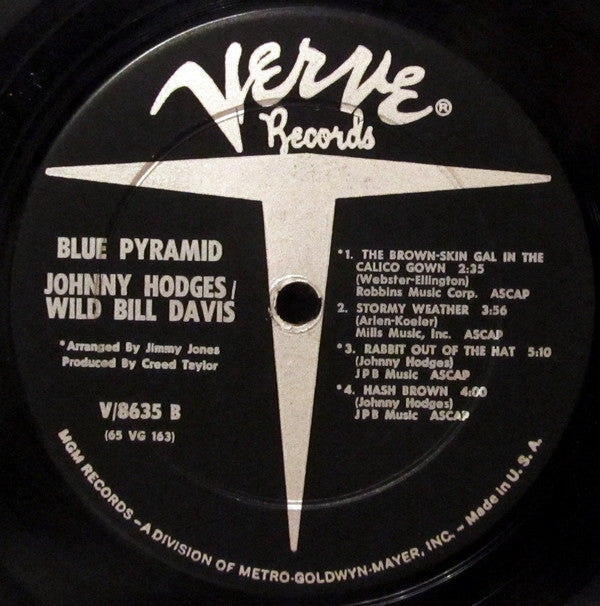 Johnny Hodges, Wild Bill Davis - Blue Pyramid - LP