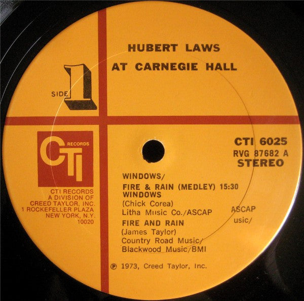 Hubert Laws - Carnegie Hall - LP