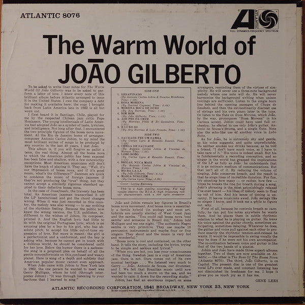 João Gilberto - The Warm World Of João Gilberto - LP