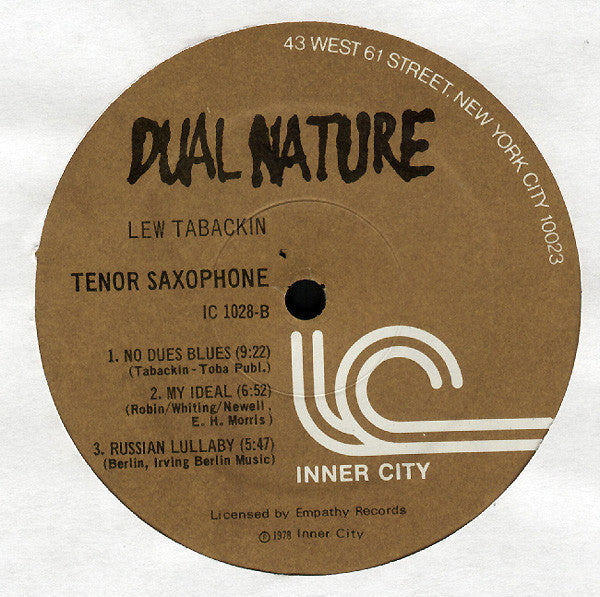 Lew Tabackin - Dual Nature - LP