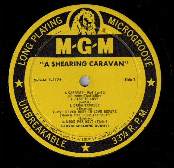 The George Shearing Quintet - A Shearing Caravan - LP
