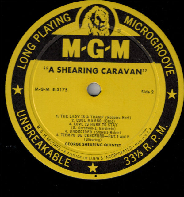 The George Shearing Quintet - A Shearing Caravan - LP