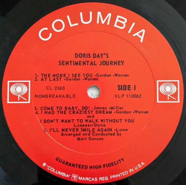 Doris Day - Doris Day's Sentimental Journey - LP