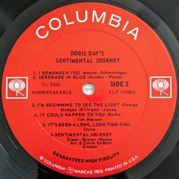 Doris Day - Doris Day's Sentimental Journey - LP