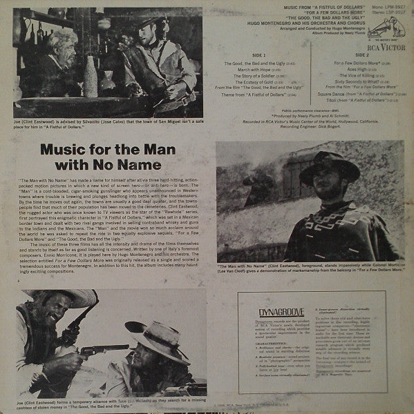Hugo Montenegro And His Orchestra - Music From "A Fistful Of Dollars" & "For A Few Dollars More" & "The Good, The Bad And The Ugly" - LP